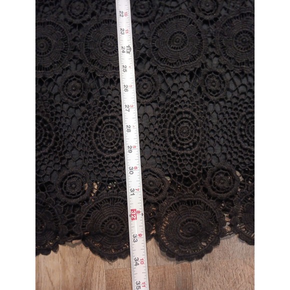 Zara Crochet Mini Dress Floral Black Retro Y2k - Picture 9 of 13